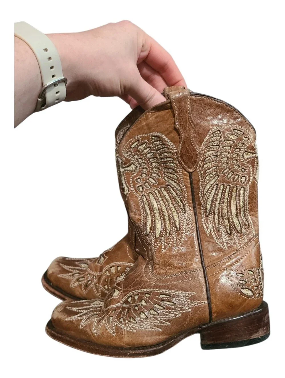 Girls TEXAS COUNTRY Leather Cowgirl Boots 13
